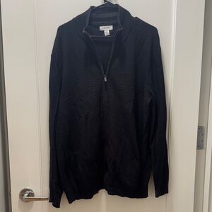 Calvin Klein Men's Zip-Up Black Sweater
